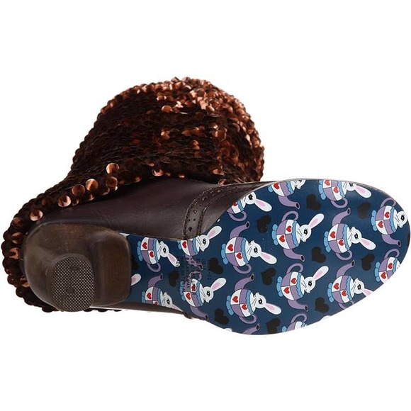 Irregular Choice Deadstock Women's Carnaby Queen Sequin Slouch Boot Size 10 - Picture 12 of 13